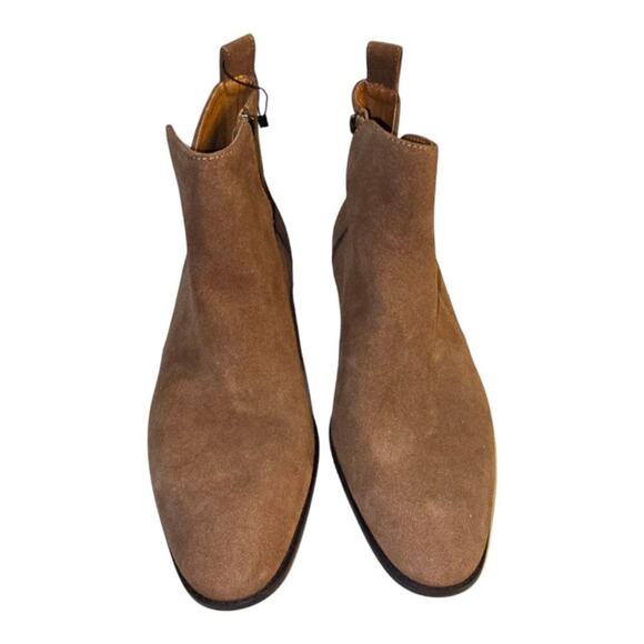 Zara Men's Tan‎ Suede Leather Chelsea Boots Size EU 45 US 11 NEW - Picture 4 of 9